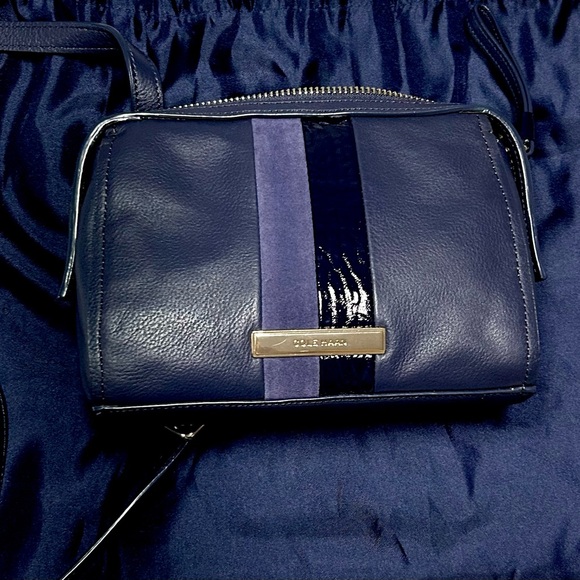 NEW Cole Haan Mini Crossbody Bag- Navy (leather and suede)- Amazing condition! - Picture 2 of 8